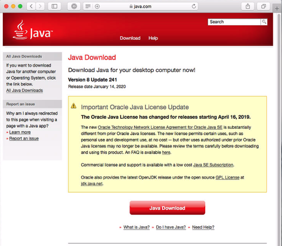java se for mac os x